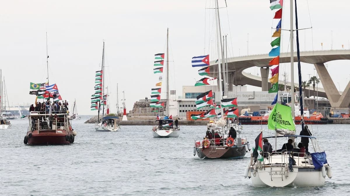 Kapal Global Sumud yang memulai pelayaran dari Barcelona, Spanyol, 12 April 2026. Kapal Global Sumud yang memulai pelayaran dari Barcelona, Spanyol, 12 April 2026.