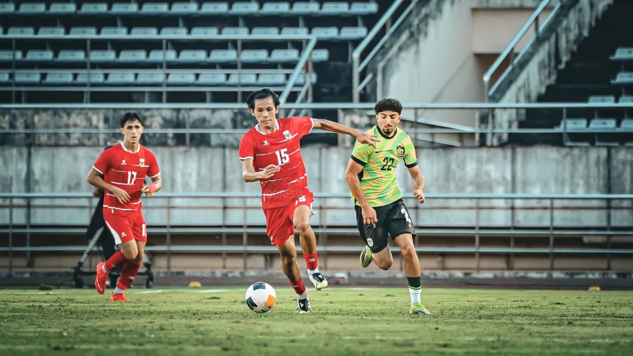 Timnas Indonesia U-20 saat berhadapan dengan Australia Timnas Indonesia U-20 saat berhadapan dengan Australia
