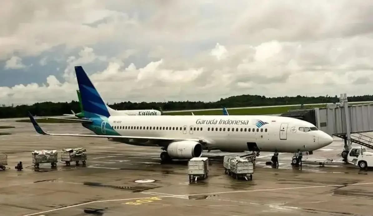 Garuda Indonesia di bandara. Garuda Indonesia di bandara.